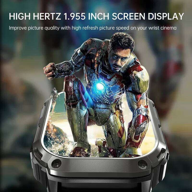 Q80 Men Smartwatch with 1.95-inch HD Display, 5G WiFi Health Fitness Tracker, 750mAh , Waterproof, for Apple Android