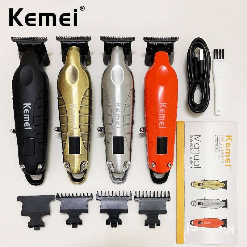 Kemei KM-2293 7000RPM Barber Professional Electric Clipper Trimmer Cordless USB Charging Rechargeable Hair Clippers C260312