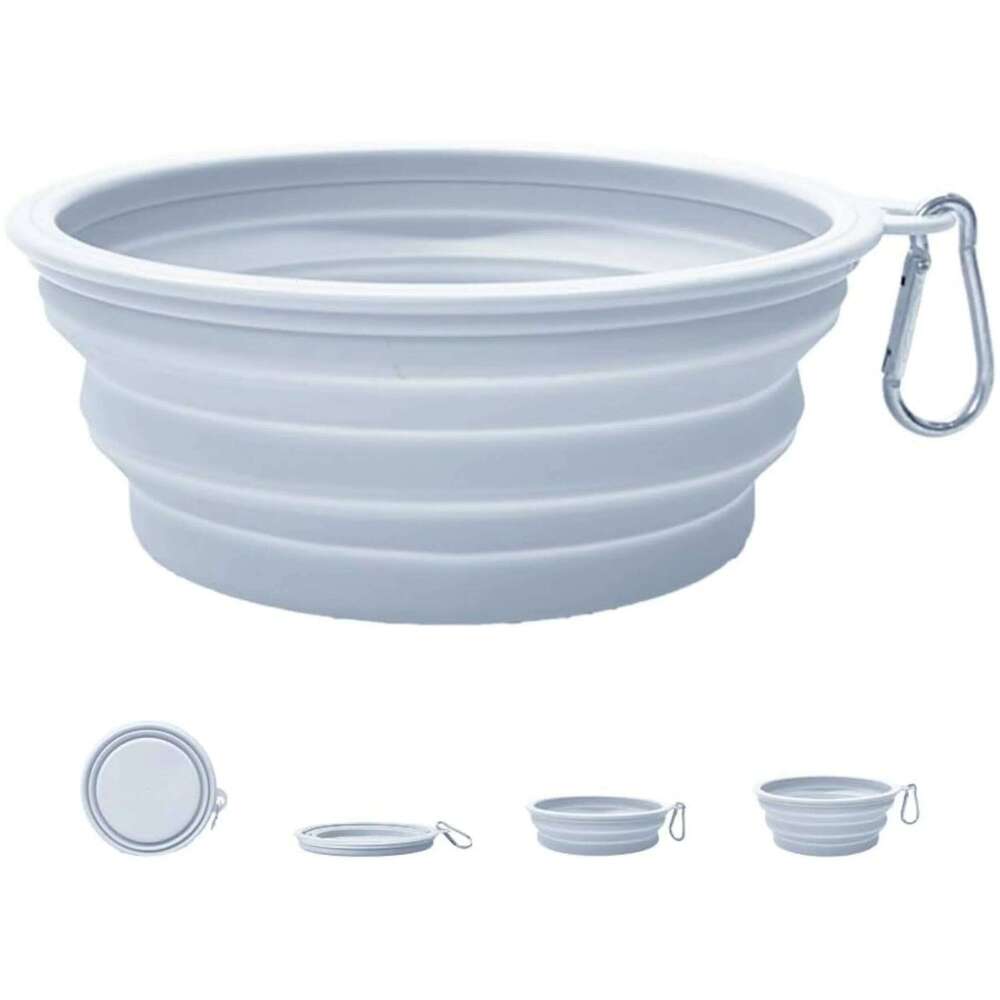 1 pc Collapsible 350ml, travel water with buckle, silicone portable food bowl suitable for cat and dog wa 26Y0312