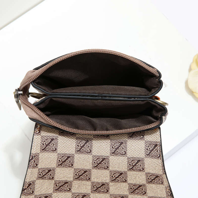 Luxury fashion wallet Women S Double Layer Crossbody Phone Trendy Letter Checkerboard Coin Mini Portable Shoulder Bag