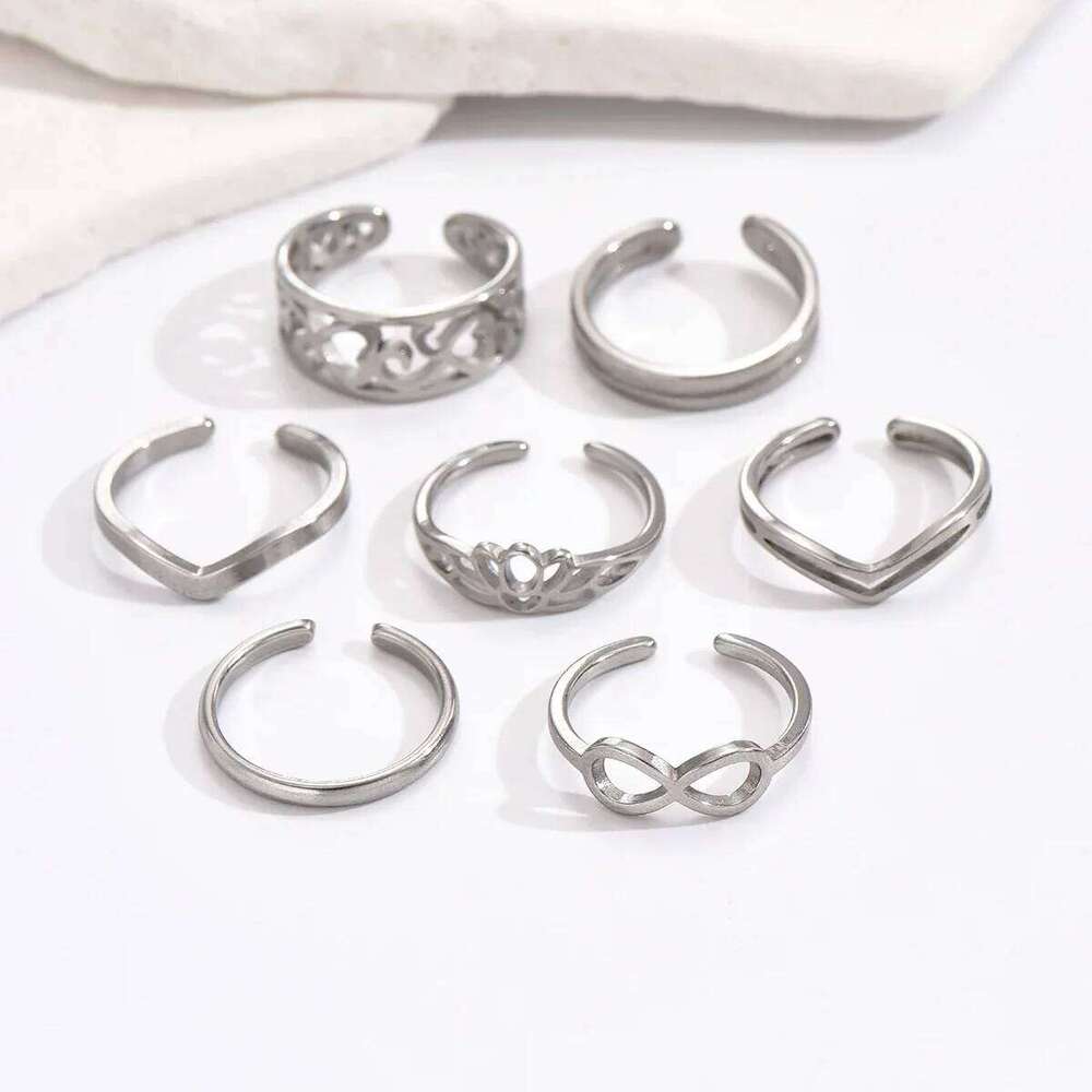 1PC Free Shipping Adjustable Open Size Round Jewelry Stainless Finger Surgical Steel Toes Rings For Women on Foot Women's Feet H260312
