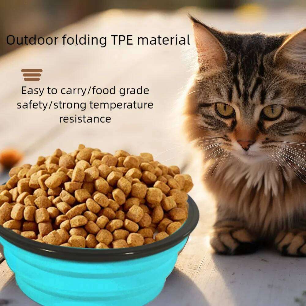 350 650 1000Ml Collapsible Dog Bowl Silicone Pet Feeder Portable Outdoor Travel Puppy Food Water Dish Safe For Small Medium Dogs 26Y0312