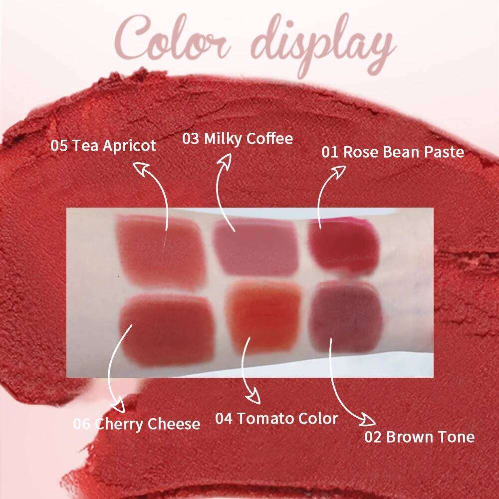 MACKANDY Mirror Gloss Glaze Cute Girl Matte Lipstick Makeup Cosmetics Long-lasting Waterproof Non-fading Sexy Lip Plumper W260311