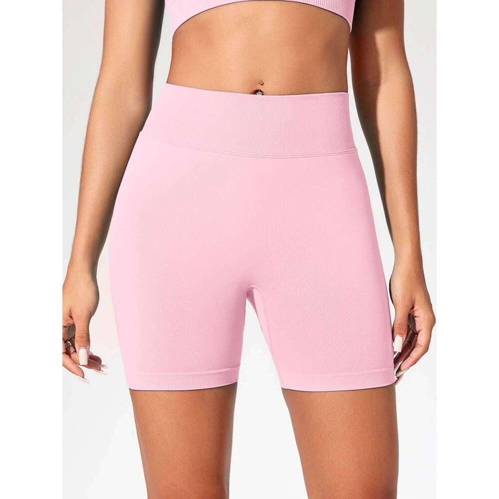 Summer High Waisted Shorts Fashionable and Sexy Running Fitness Pants Solid Color Yoga Leggings 26H0311