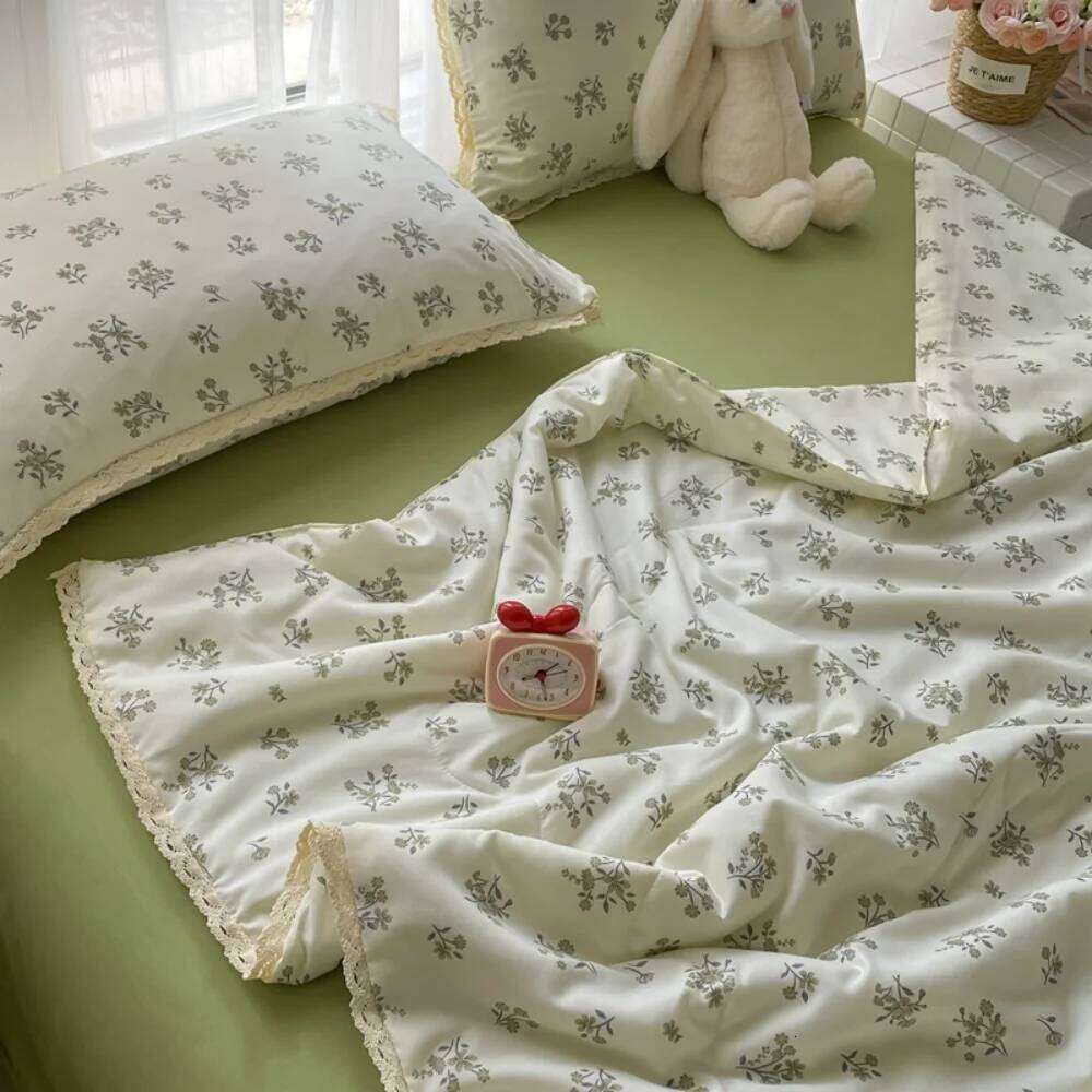 Printed Floral Four Piece Suitable for Bedroom Bedding Set Summer Quilt Bed Sheet With Pillowcases Home Textile H260312