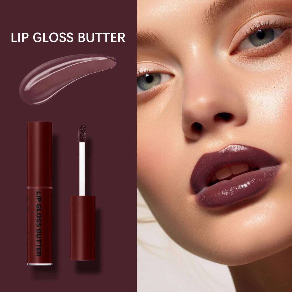 8ml Butter Non-stick Cup Moisturizing Mirror Gloss Lasting Color glaze Dye Lip Liquid Makeup For Women W260311