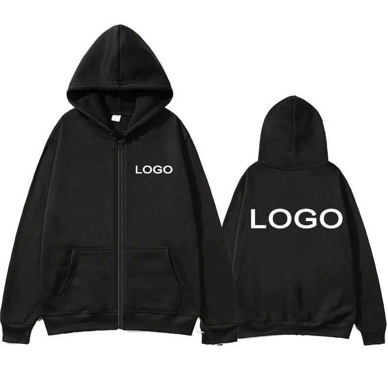 Customized Printed Men Women Zipper Up Hoodie Loose Casual Clothing Fashion Long Sleeve Hooded Pullover Personality Sweatshirts M260312