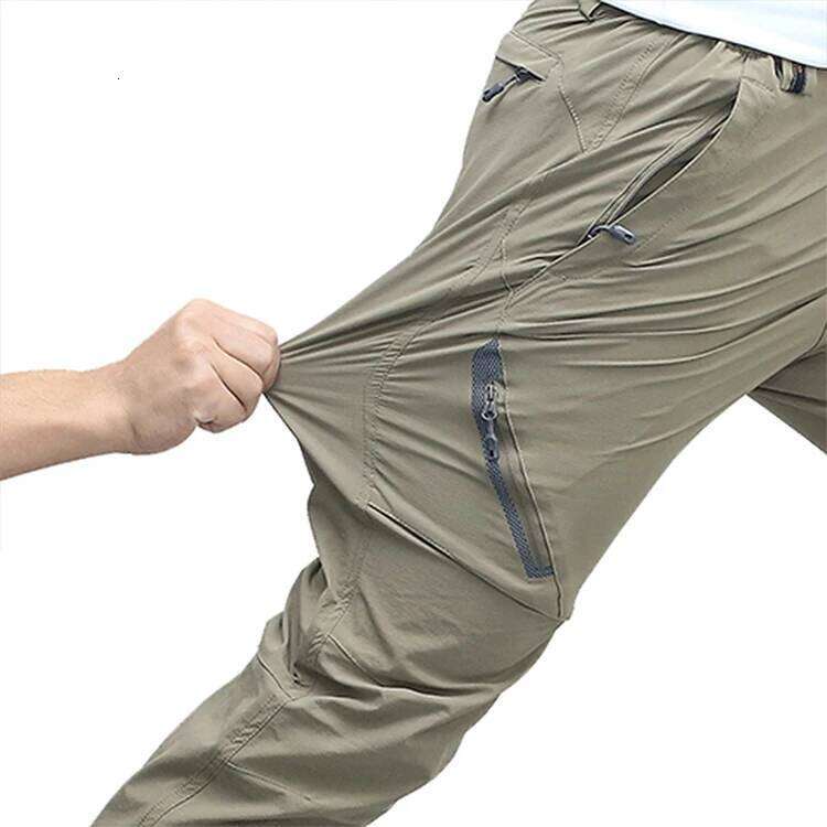 Four sided quick drying pants men's mountaineering outdoor pants, light and thin for women's summer elastic breathab