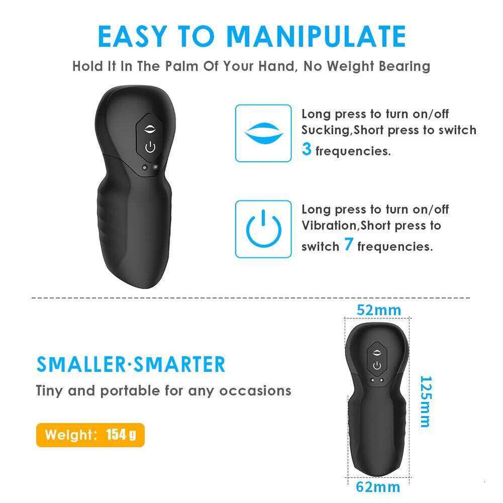 Men's Automatic Sucking Massage Real Oral Glans Trainer Penis Masturbator Dick Vibrator Stimulator Sexy Sex Toys Z260312