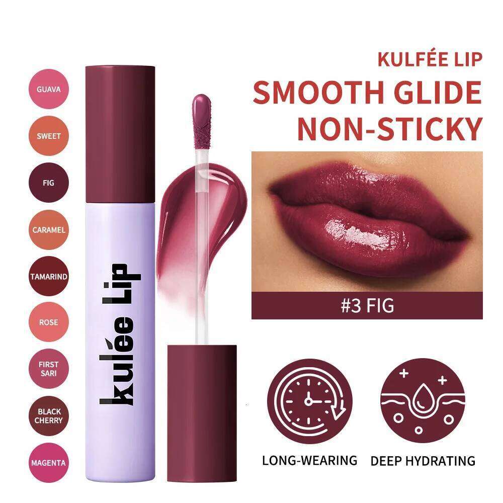 Staining Oil Kulfe Gloss Stain Two In One Long Lasting Deep Hydration Moisturizing Non Sticky Waterproof Lip Cosmetics W260311
