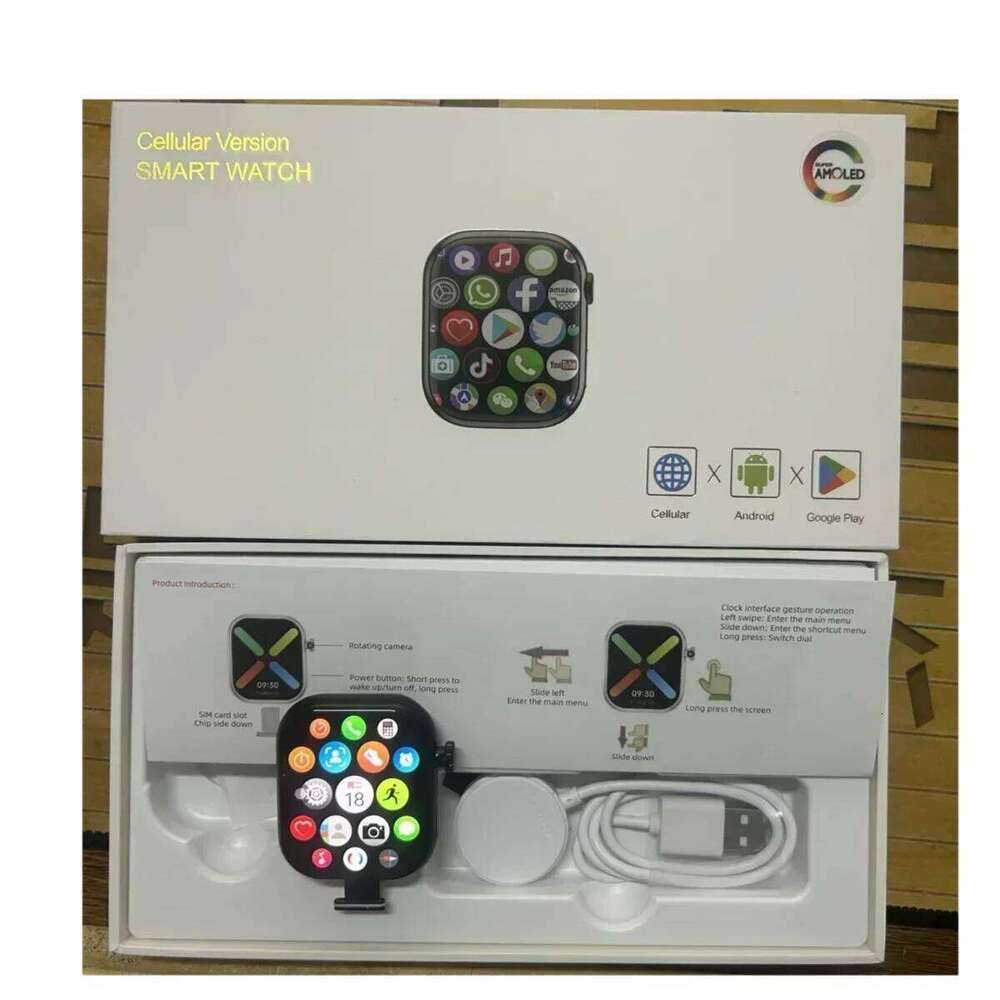 Premium VP29 4G Android Smartwatch Full Network 2.29 inch Rotating Camera SIM GPS WIFI NFC Health Management Google Play Store