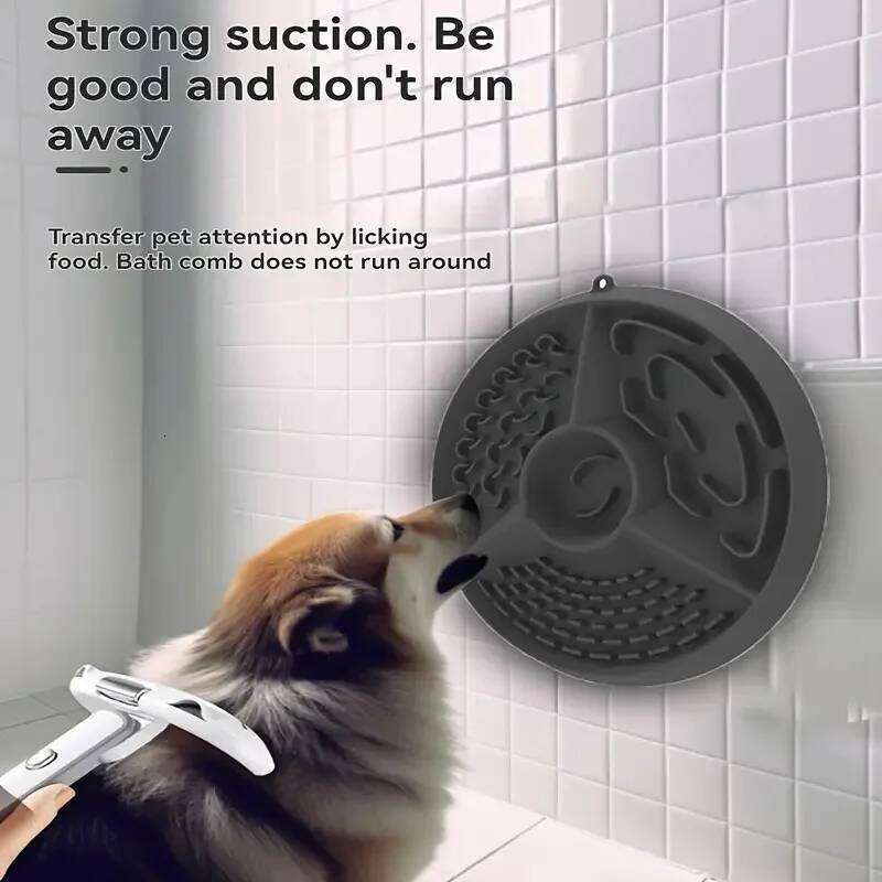 Pet Supplies Dog Licking Silicone Cat Slow Food Tableware Bowl Suction Cup Anti Choking ,Anti Overturning Healthy Meal Mat 26Y0312