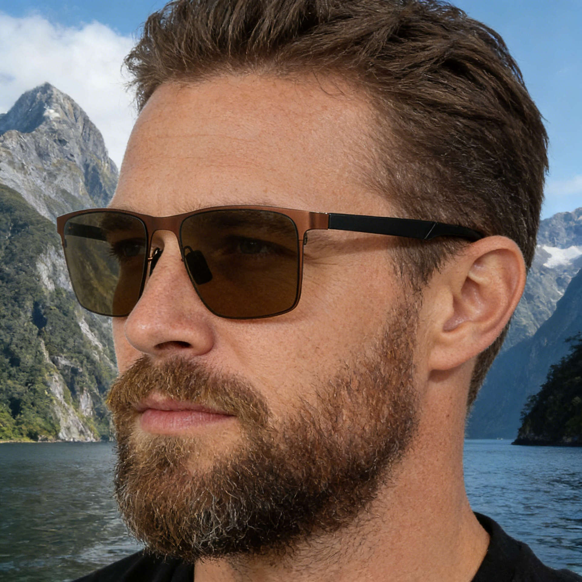 2026 New Style Square Frame Nylon Polarized Outdoor Driving Simple Sun Protection Sunglasses for Men,