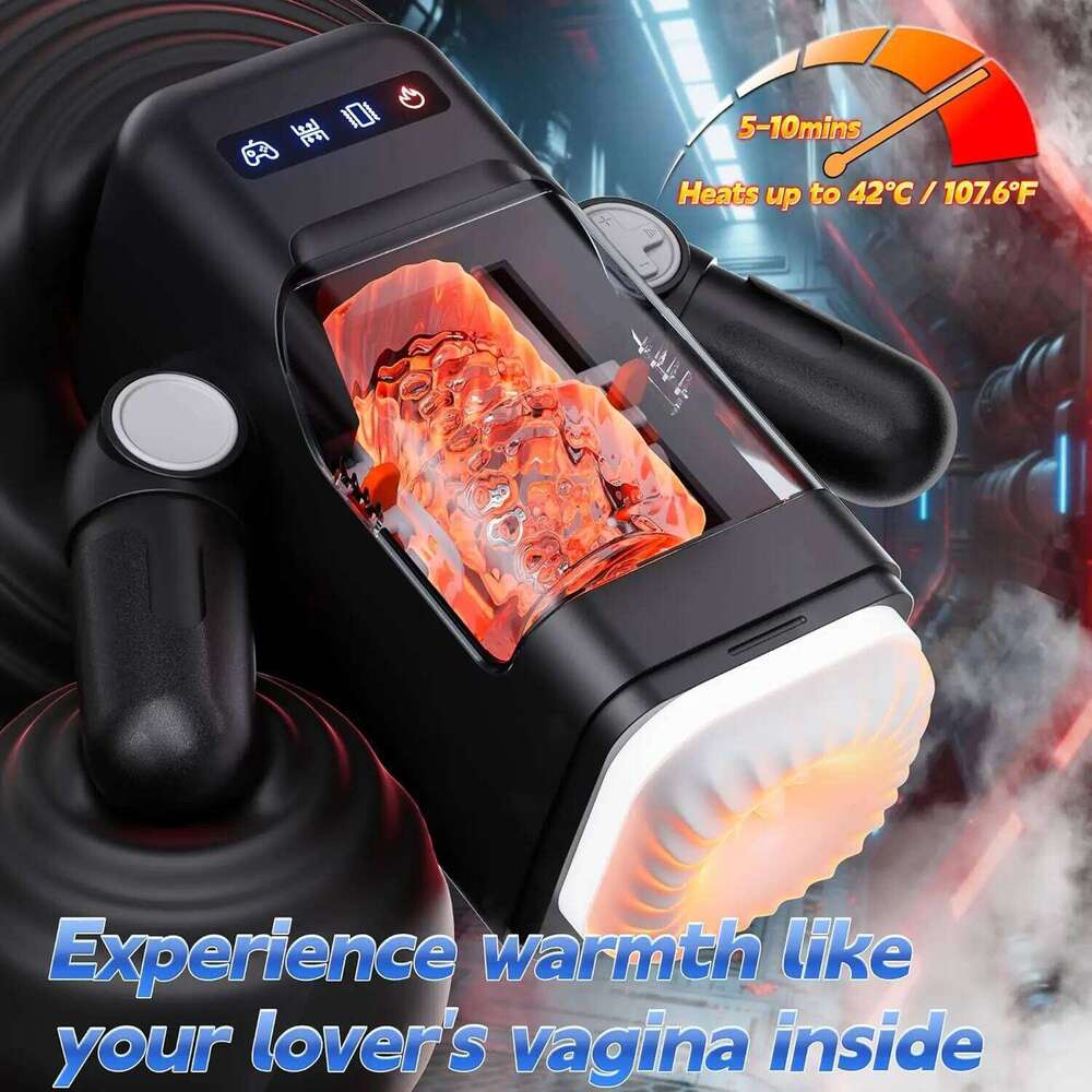 Automatic Thrusting Male Masturbator Cup handle Blowjob Strong Stroker Real Pocket Pussy Adult Sex Toys for Men Z260312