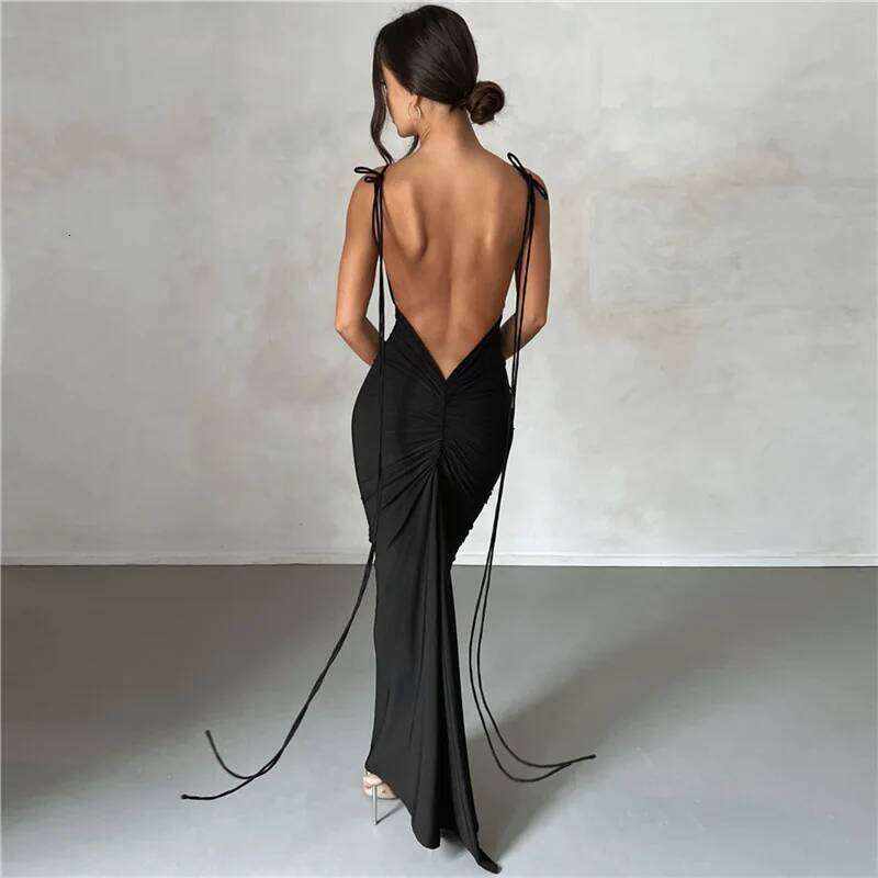 European and American summer new women's fashion trend Harajuku suspender sexy backless slim fit hip hugging temperament dress C260311