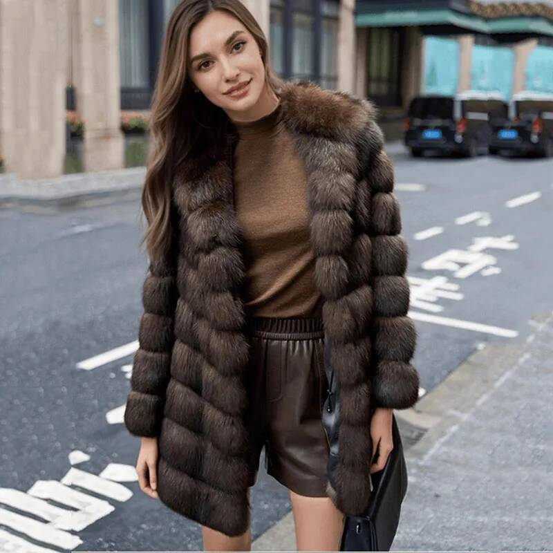 High Quality Imitation Mink 2025 New Winter Thick Temperament Leisure Warm Hooded Women Fur Coat 627