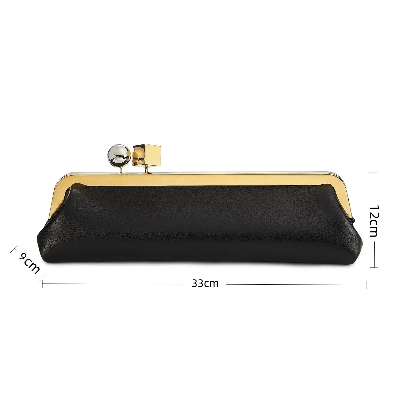 women frame n black clasp clutch purse evening dinner party bag 2025 microfibe leather shoulder 260227