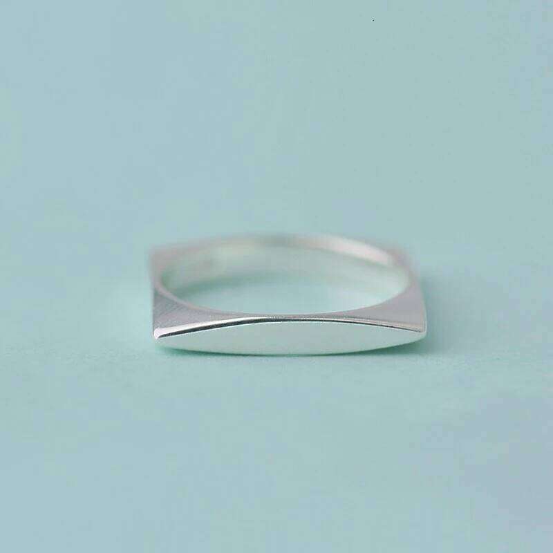 Real 925 Sterling Silver Cute square shape Personality Adjustable Ring Fine Jewelry For Women Party Elegant Accessories H260312