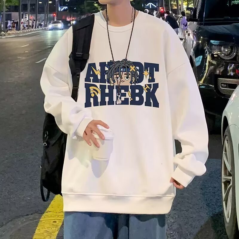 Men's Round Neck Designer Hoodie Sweatshirt Fall/winter New Long Sleeve T-shirt Retro Style Loose Fit Trendy Brand Top For Couples