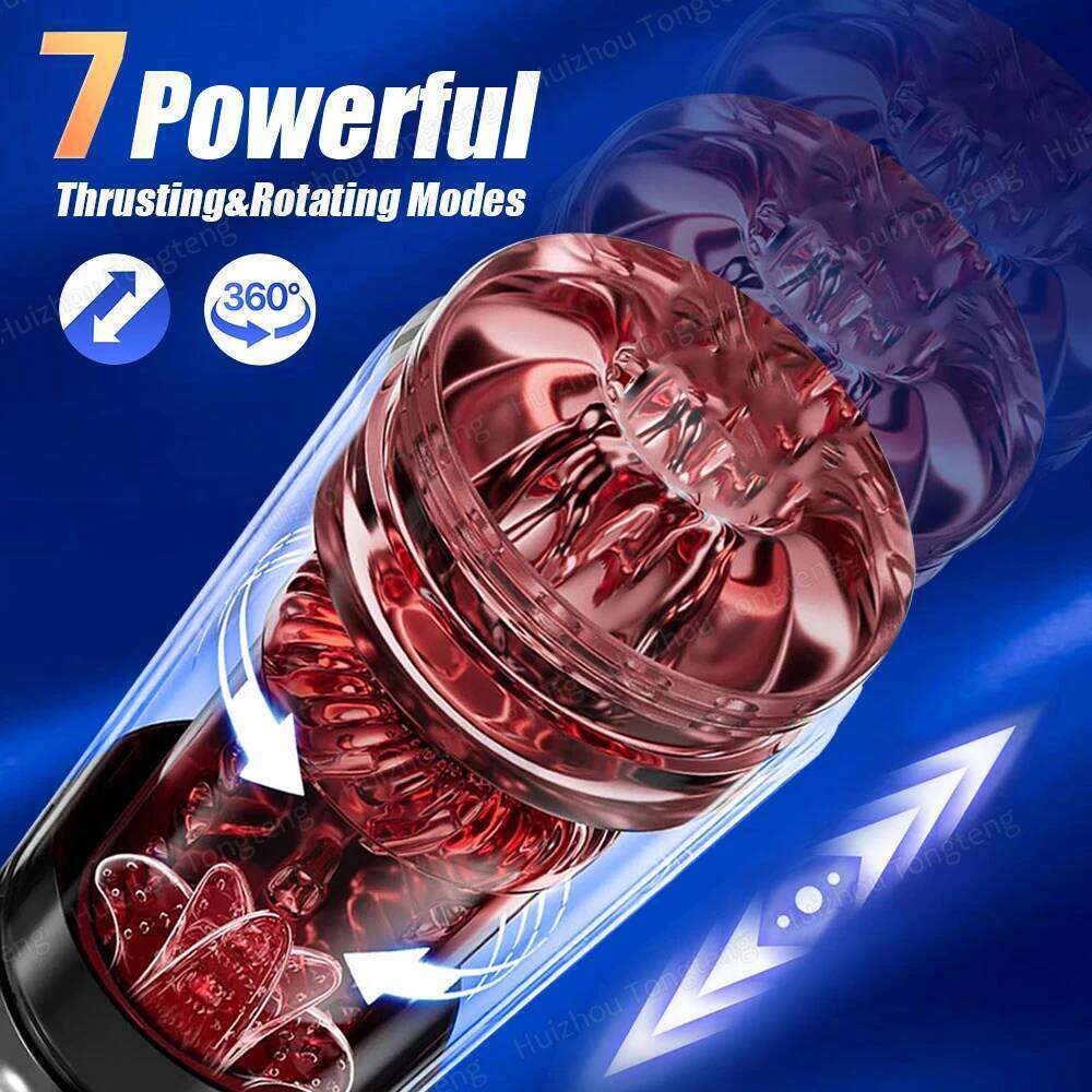 Automatic Telescopic Thrusting Male Masturbator Cup Sucking Vibrating Masturbation Vagina Pusssy Blowjob Adult Sex Toys for Men Z260312
