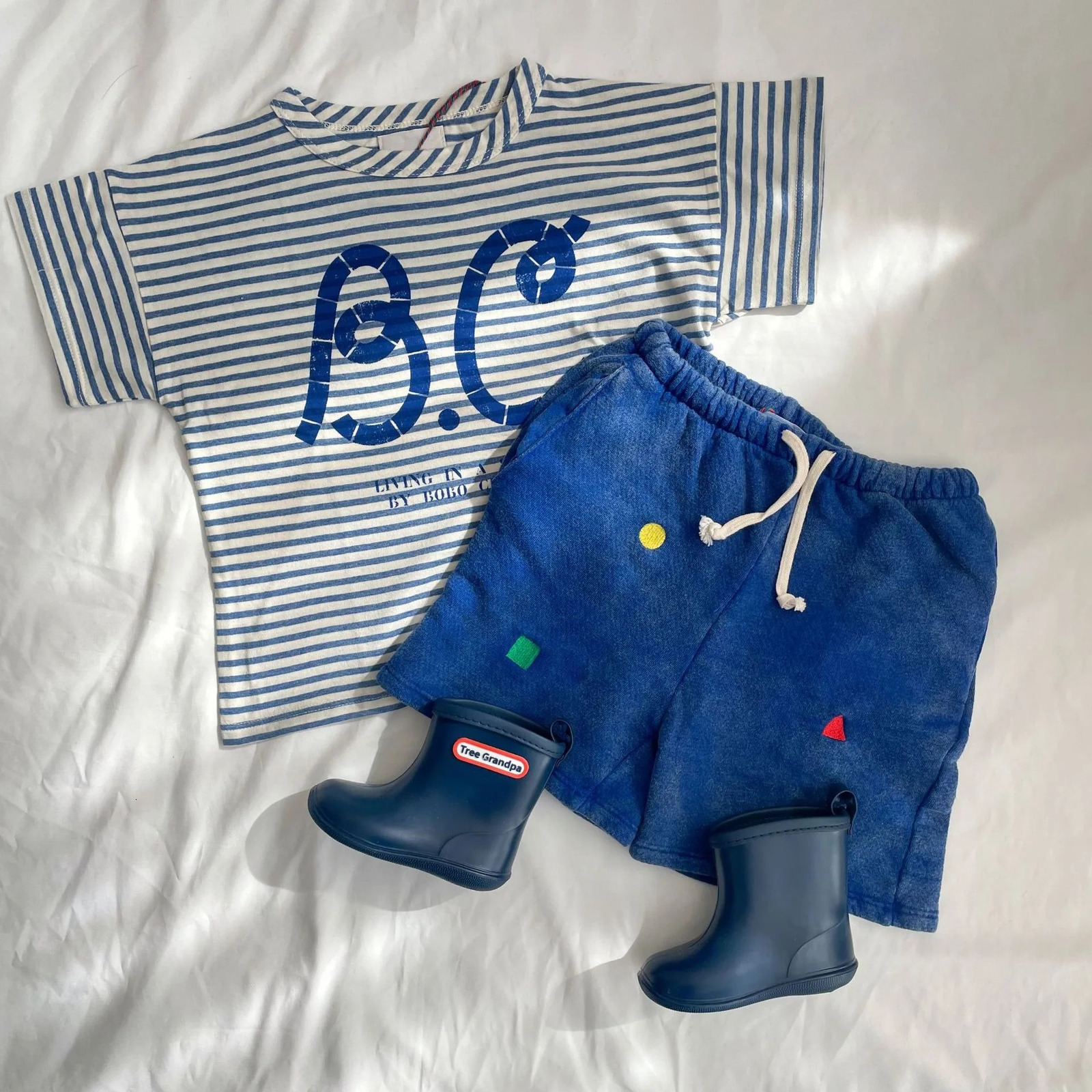 Kid Clothes Spring Sumemer Korean Baby Boys Girls Cotton Cartoon Short Sleeve T Shirts Childrens Outerwear Clothings 260311