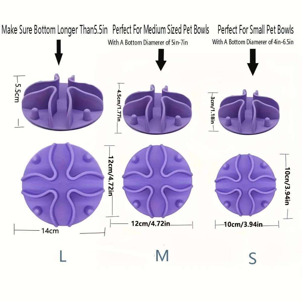 1Pc Soft Silicone Slow Feeder Dog Bowl Insert-Stimulates Mind & Promotes Healthy Digestion Suitable for all sizes 26Y0312