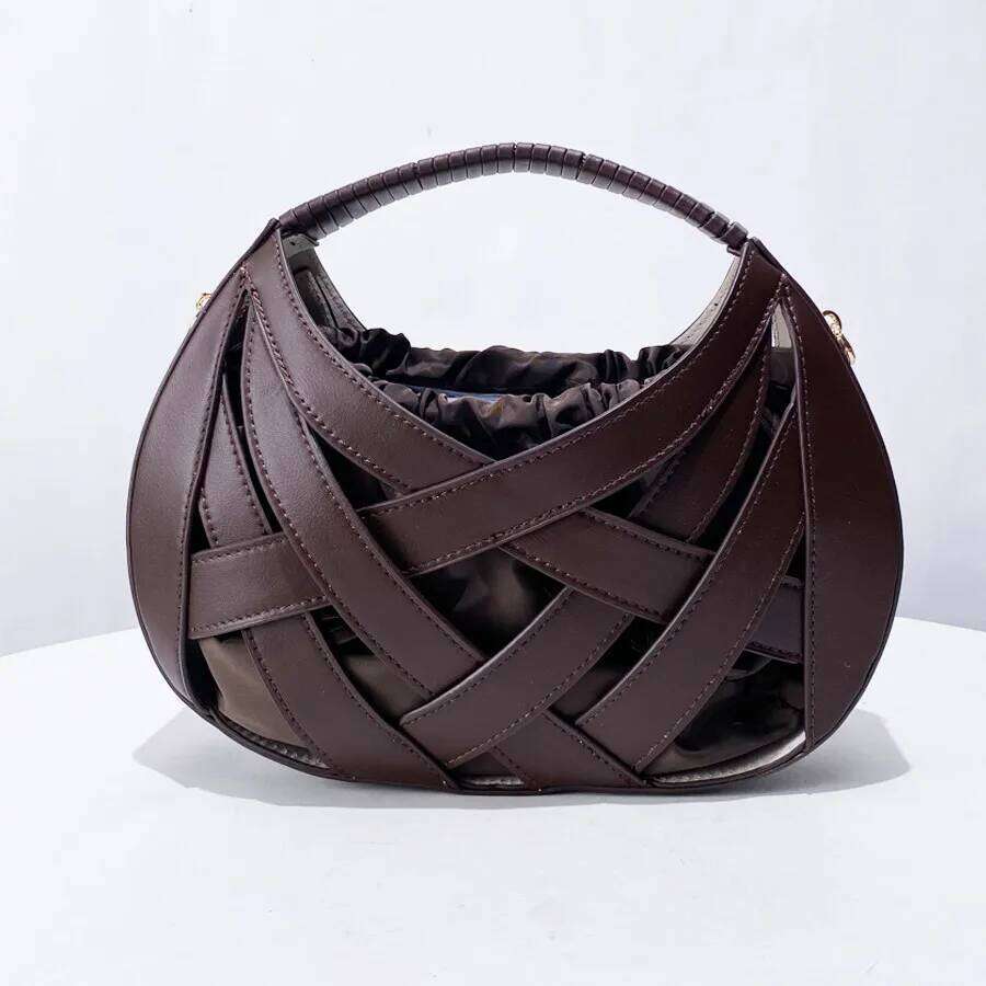 2025 New Women's Single Shoulder Trendy Dumpling Shape Underarm Moon Tooth Bag Street Style PU Material Medium Size WONST