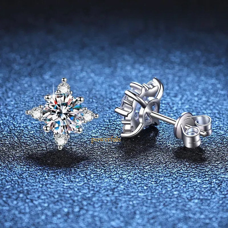 Moissanite zircon lab grown diamonds designer style womens wedding design styles diamond earrings 12656