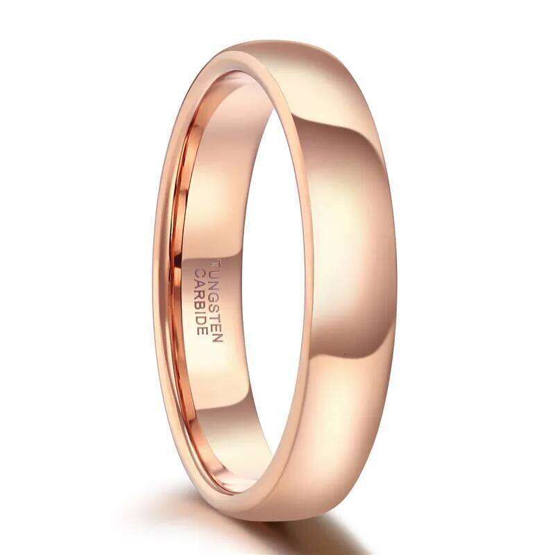 Tigrade 2/4/6mm 18K Rose Gold Plated Tungsten Carbide Wedding Ring For Women Solid r's Engagement Rings Anel Fashion Jewelry H260312