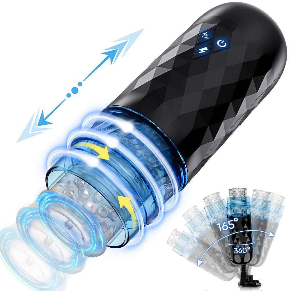 Automatic Male Masturbator Cup Telescopic Rotation Vagina Masturbation Sex Toys for Men Adults Thrusting Vibration Mastubator Z260311
