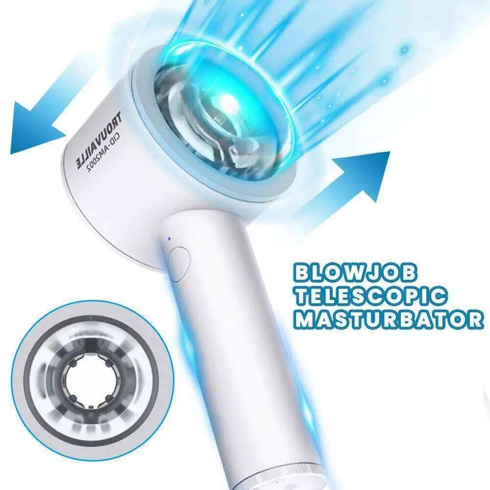 Automatic Telescopic Male Masturbator Cup Real Vaginal Vibrator Adult Goods Blowjob Oral Pussy Stimulator Sex Toys For Men 18 Z260312