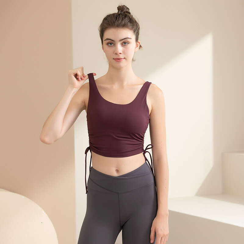shockproof Designer bra wom, wide shoulder strap fitness tank top, yoga wear, beautiful back, European and American style sports top for