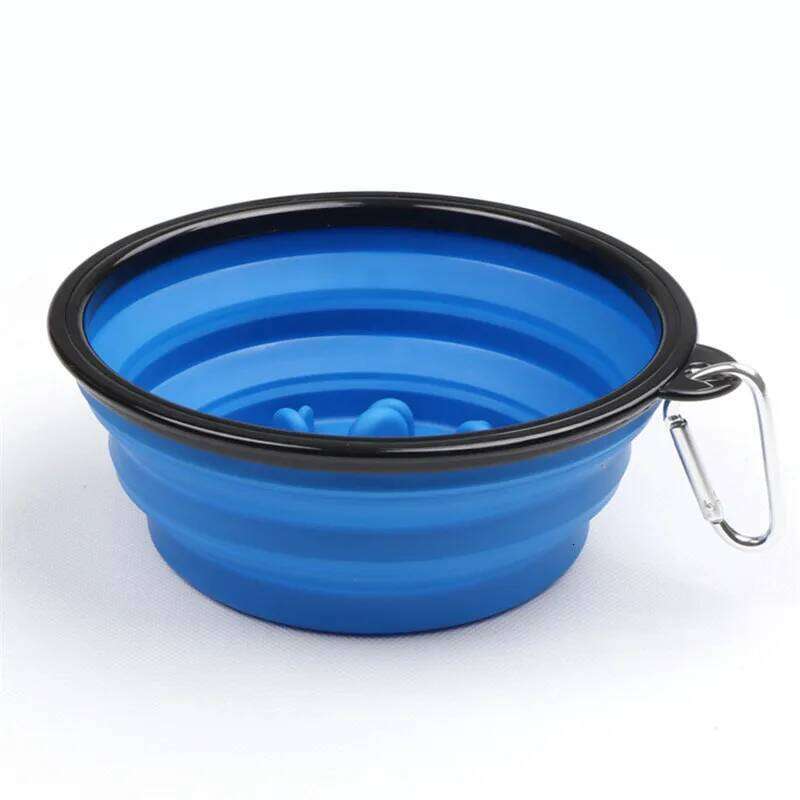 350 1000ml Travel Foldable Bowl for Small Large Dogs Slow Puppy Big Dog Food Bowls Portable Pet Feeder comedero perro 26Y0312