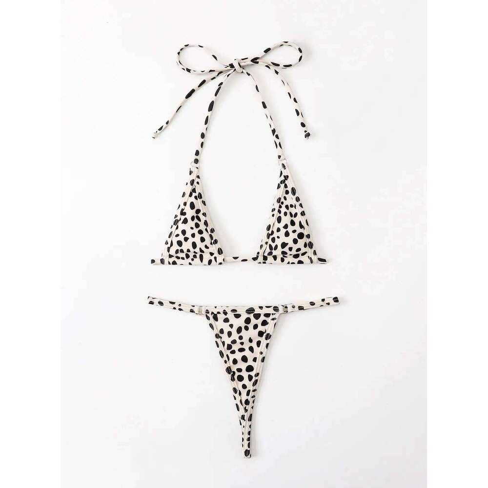 Halter Micro Thong Bikinis 2025 Women Sexy Triangle Swimsuit Mini Swimwear Female Brazilian Bathing Swimming Suit Beachwear Y260303
