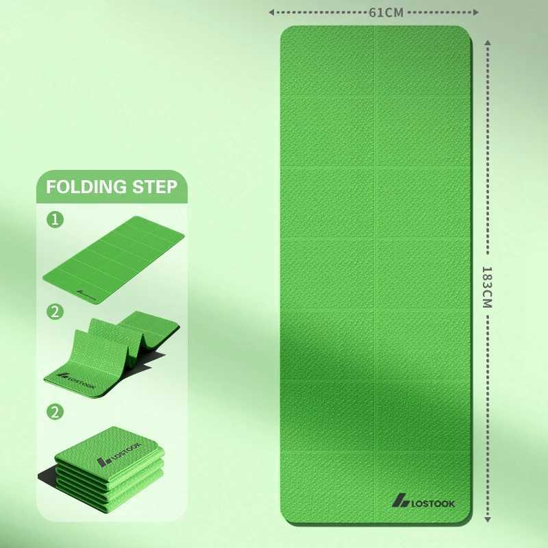 Nice1PC Foldable Yoga Mat Eco Friendly Tpe Folding Travel Fitness Exercise Double Sided Non-Slip For Pilates Floor Workouts M260312