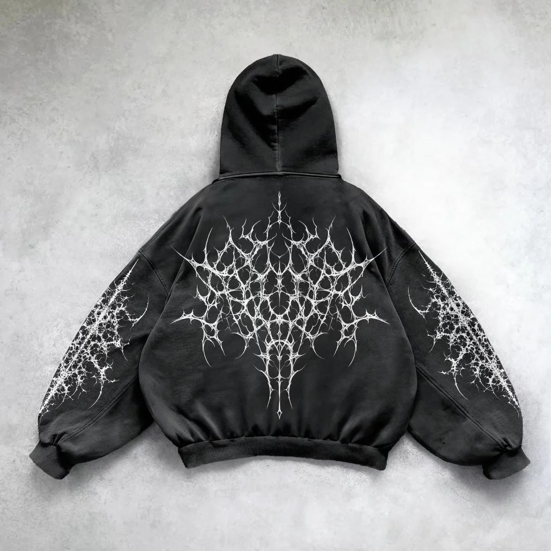 Y2K American Cloths Autumn Mens 3D Graphic Printed Men Oversized Hoodie Fashion Streetwear Black Gothic Punk Hoodies For Man 260311