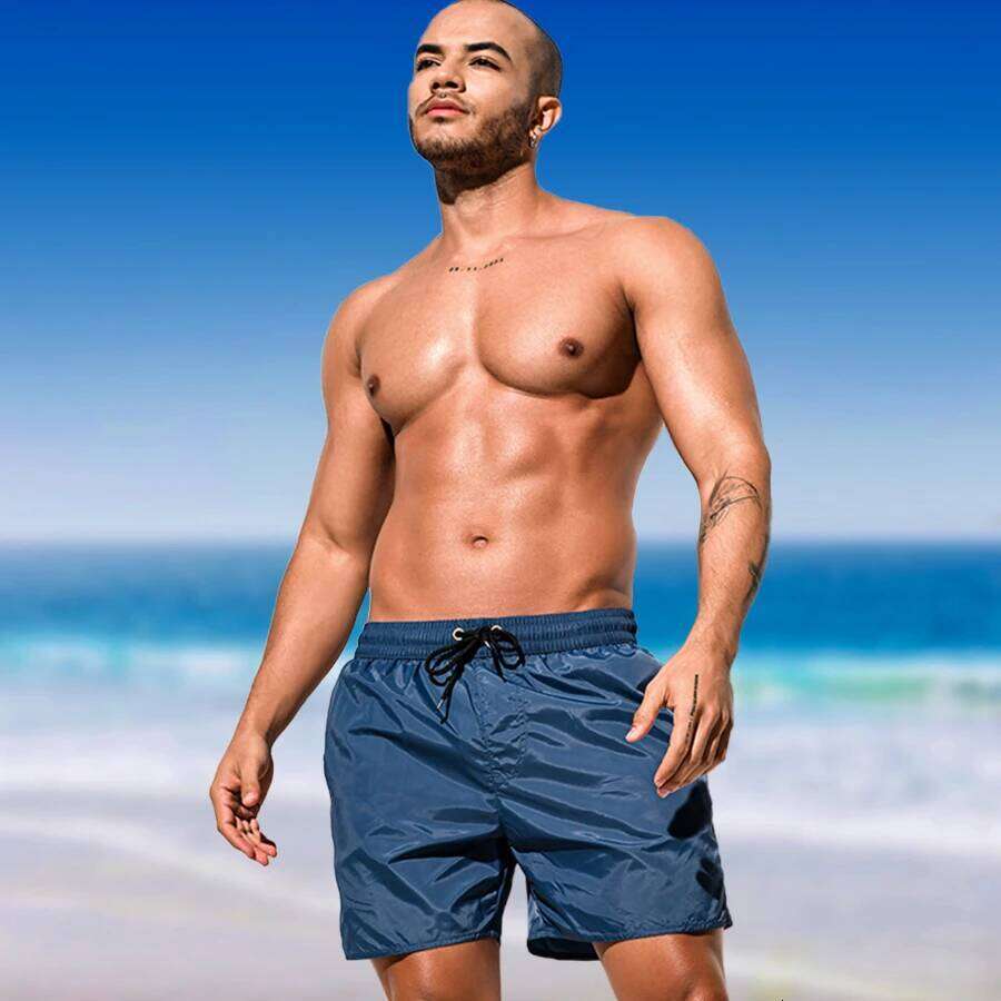 Desmiit Swimwear Beach Board Swim Shorts Thin Lined Boardshorts Men Swimming Trunks Quick Dry Beachwear Man Sport Short Z260312