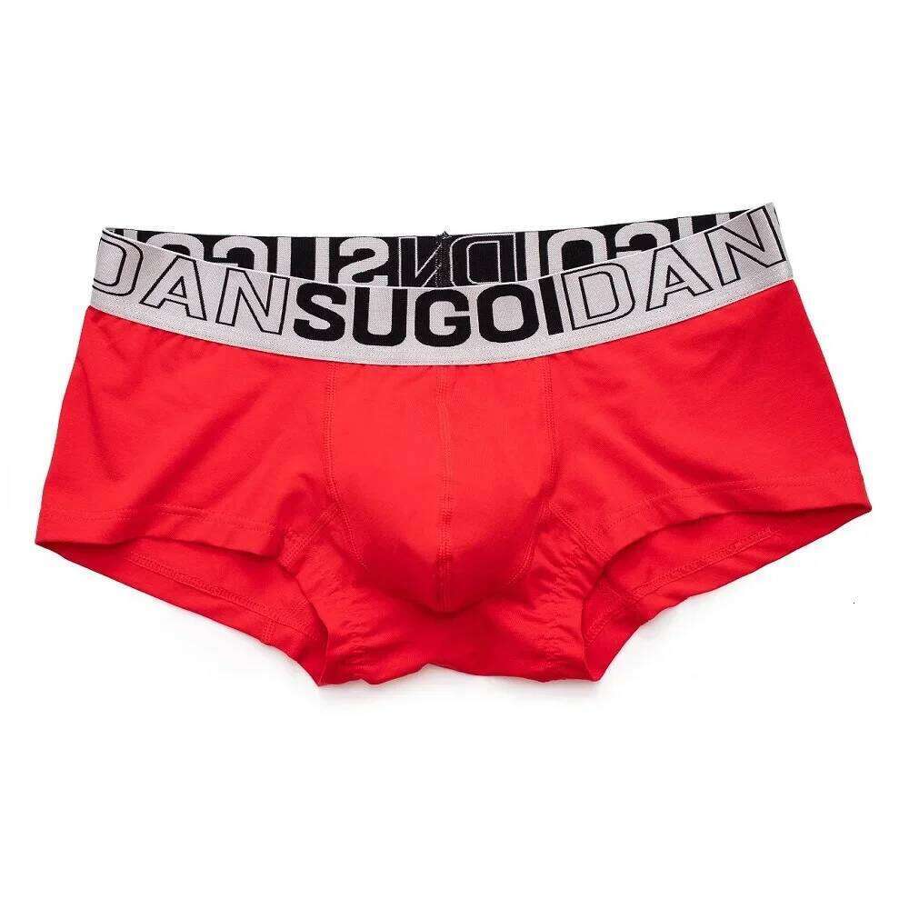Men's Boxy Underwear Cotton Breathable Sweat Absorption Boxer Shorts Youth Sexy Low-rise U Convex Pouch Trunks Sports Underpants Z260312