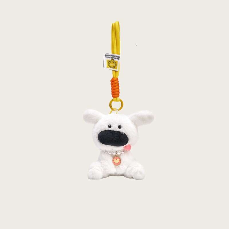 Cute Big Nose Dog Plush Cartoon Backpack Pendant Car Keychain Doll Bag Decoration Puppy