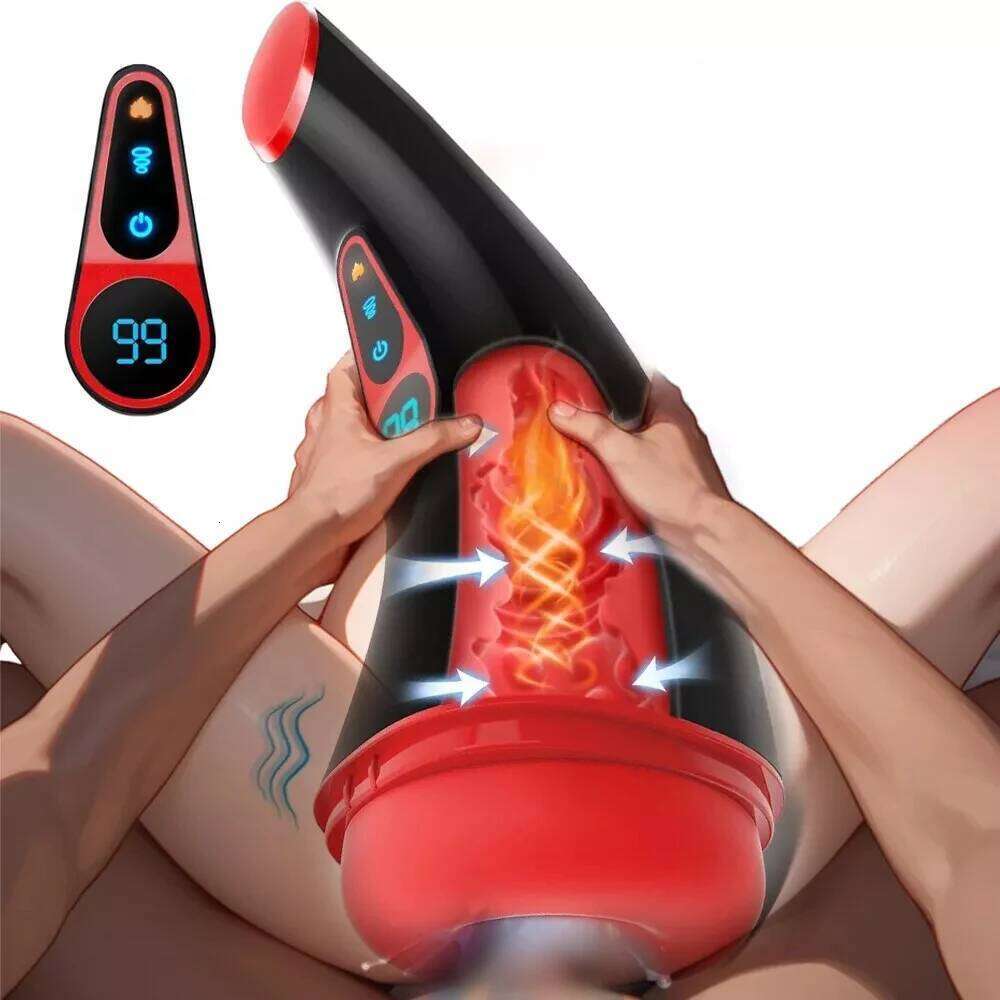 APP Masturbator Cup Sex Toy for Men Sucking Heating Vibrating Penis Pump Male Masturbators Masturbation Tools Adult Product Z260312