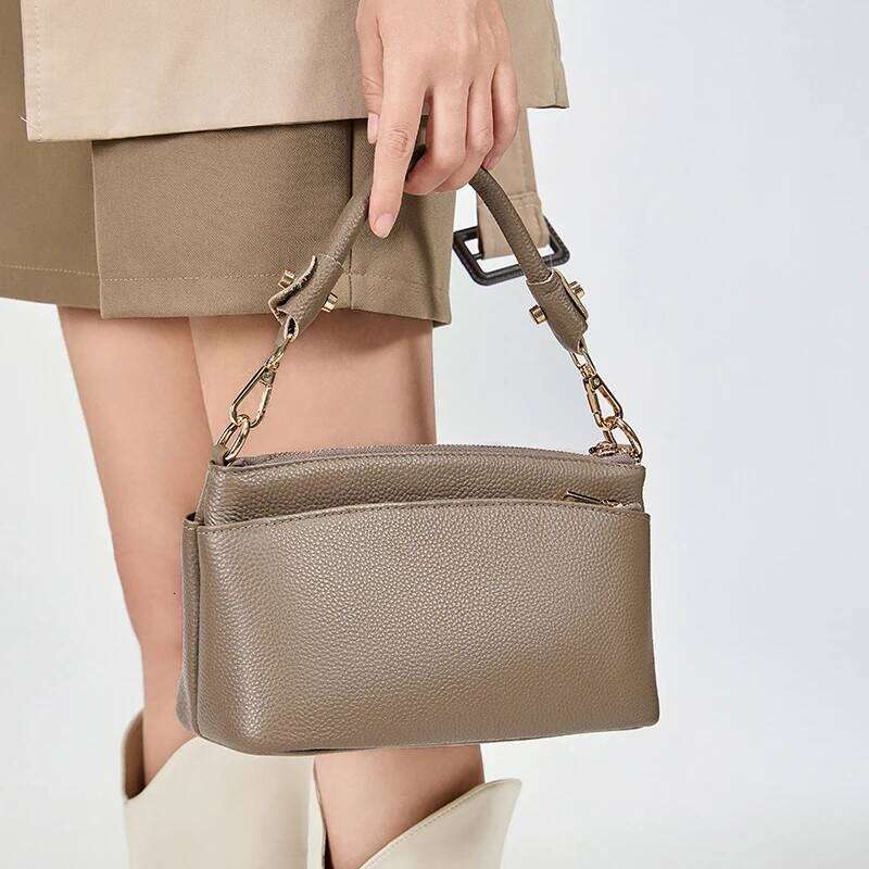 Women Cowhide Genuine Shoulder Bag Lady Luxury Designer Fashion Retro Bags Female Cow Real Leather Handbag For Ladies