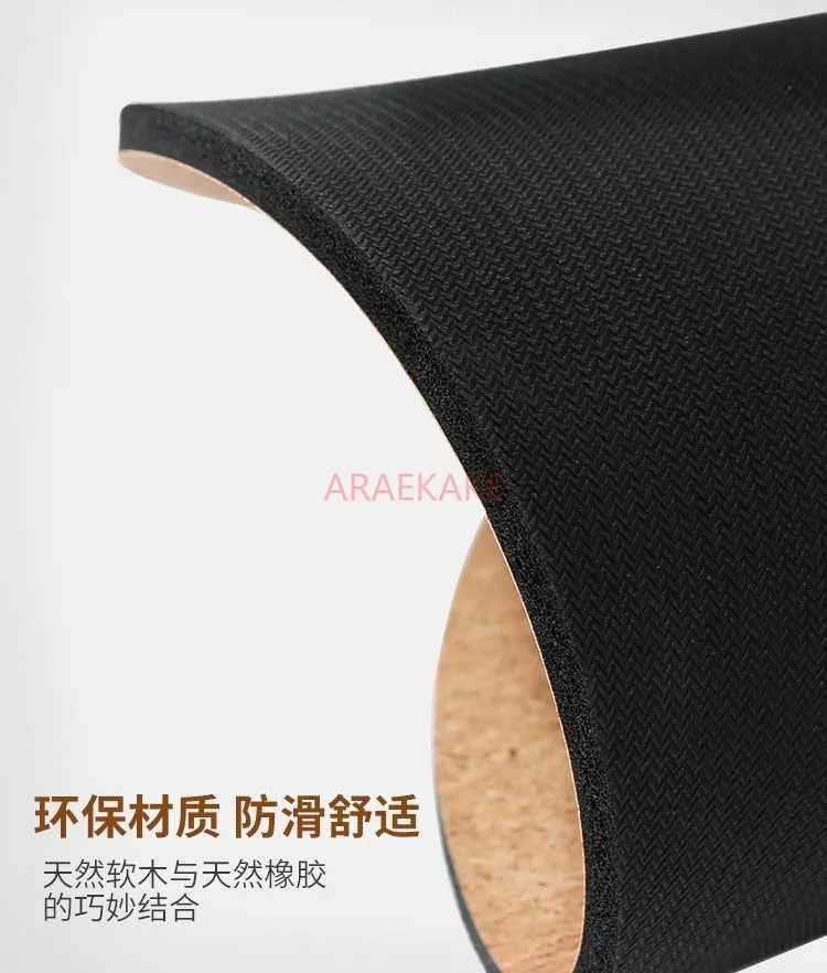 Cork circular yoga mat for meditation small size inverted flat support pad M260312