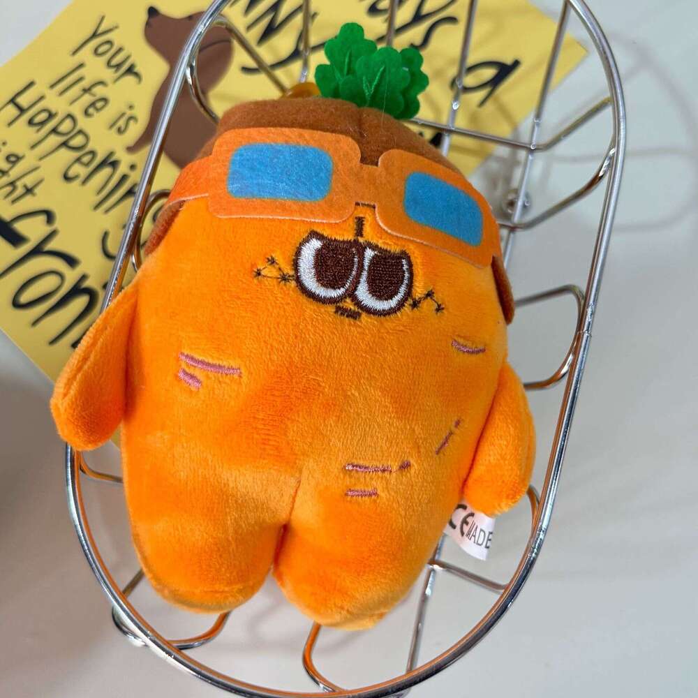 Mushroom Lotus Root Ginger Carrot Honey Jar Vegetable Pendant Plush Toy Doll Bag Trendy Hanging Decoration