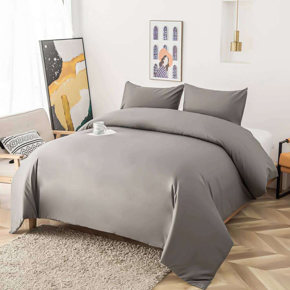 Soft Bedding Set, Duvet Cover Set Linens. Ultra-soft & microfiber.Twin,Queen,King.Black,White,Gray Bed set 140x200 240x220 H260312