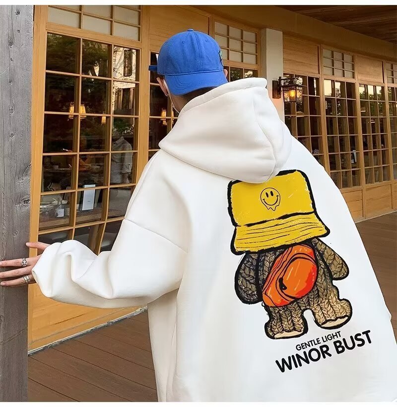 High-end Trendy Brand Men's Hooded Sweatshirt New Designer Hoodie Autumn Model Retro Hip-hop Jacket Regular Pullover For Teenagers