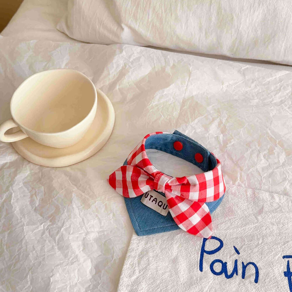 INS Korean Style Cats Dogs, Bibs For Bichon And Teddy, Pet Neck Scarves