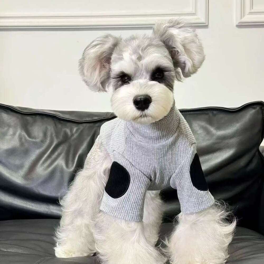 Schnauzer Teddy Bichon Cat Pet Clothes High Collar Base Vest Small Dog Cotton Warm Sweater