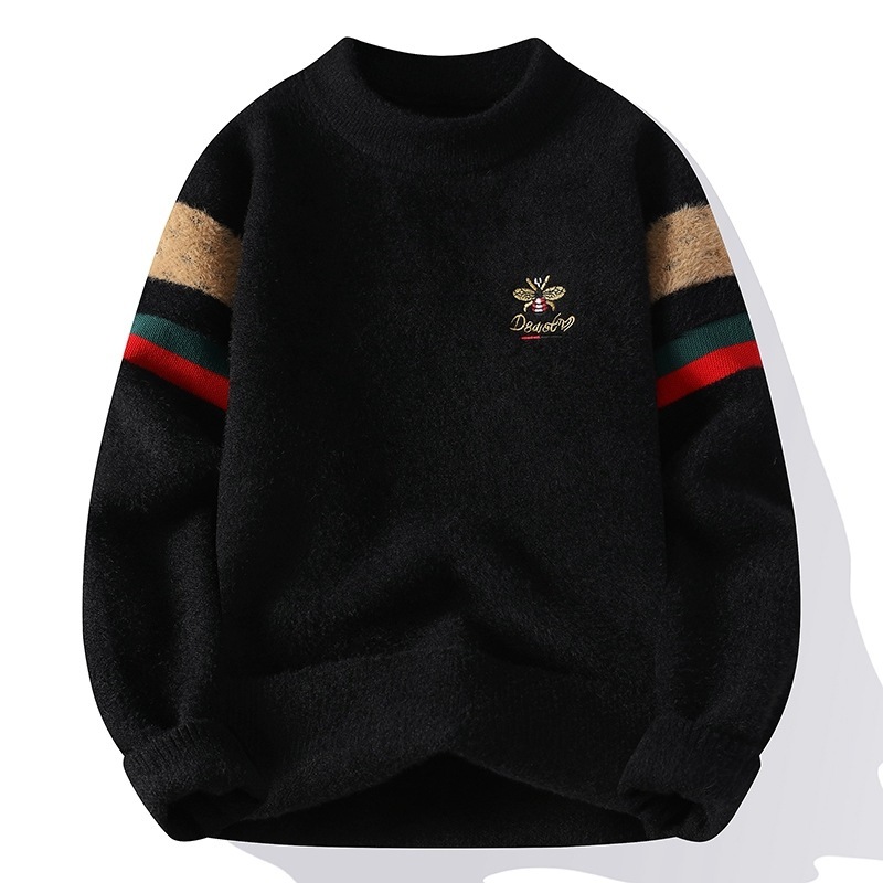 Luxury Brand Designer Clothes Foreign Trade Dropshipping Men's Knitted Sweater Trendy New Autumn Winter New Casual Sweater Men's Knitted Bas