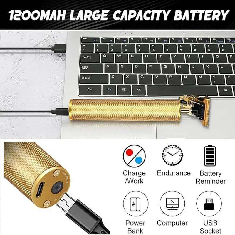 2025 Vintage T9 Hair Clipper /Accessories USB-C Fast Charge LCD Shaver | 0mm Bald Cutting Machine Barber for Men Home Haircut C260312