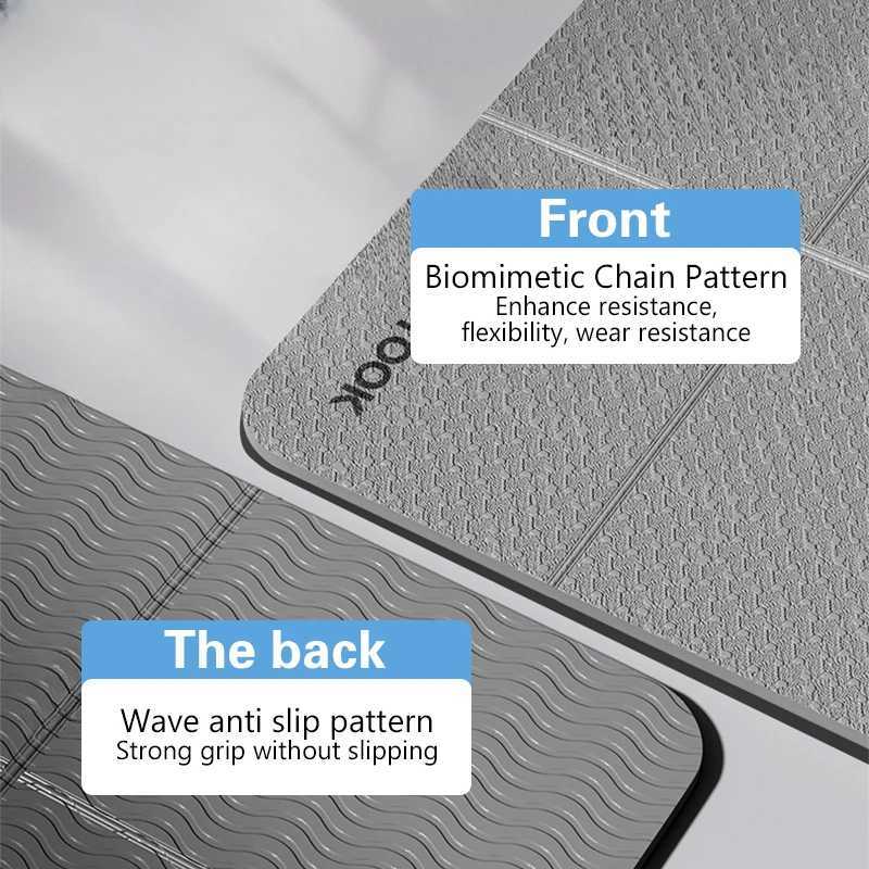 Nice1PC Foldable Yoga Mat Eco Friendly Tpe Folding Travel Fitness Exercise Double Sided Non-Slip For Pilates Floor Workouts M260312